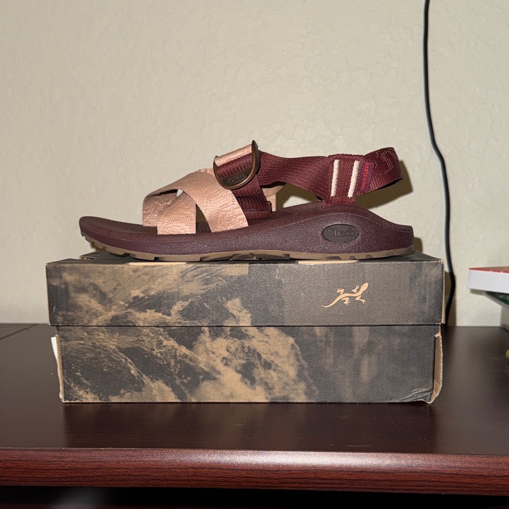 Chaco Women's Sandals in Burgundy and Beige